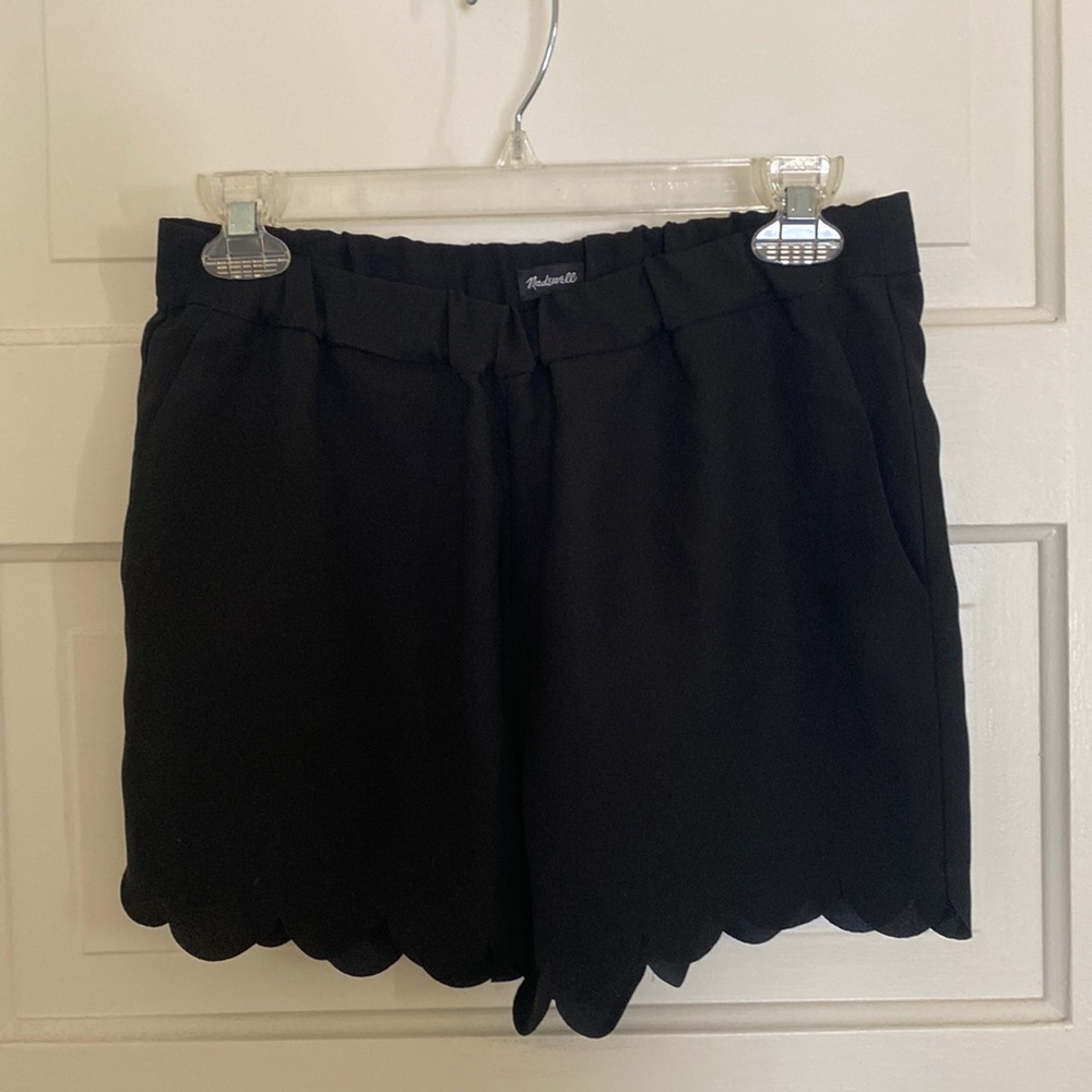 Madewell Black Scalloped Shorts
